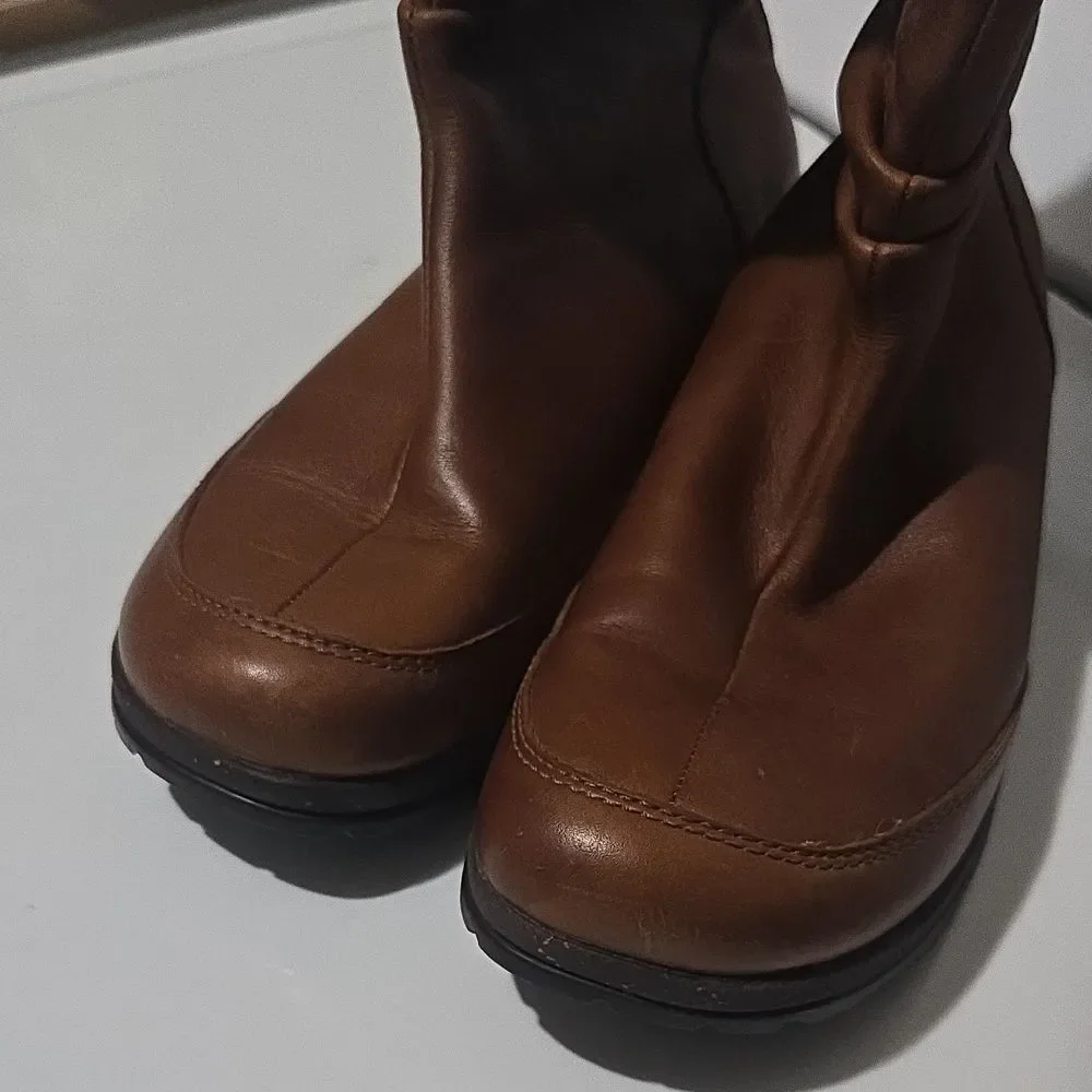 Teva Women's Afton Boot Tall Cognac Brown Leather Riding Boot